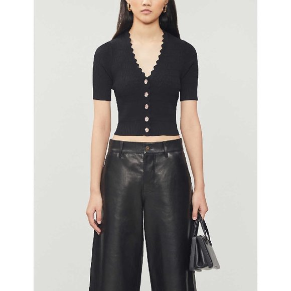 Sandro | Tops | Sandro Cecil Scalloped 